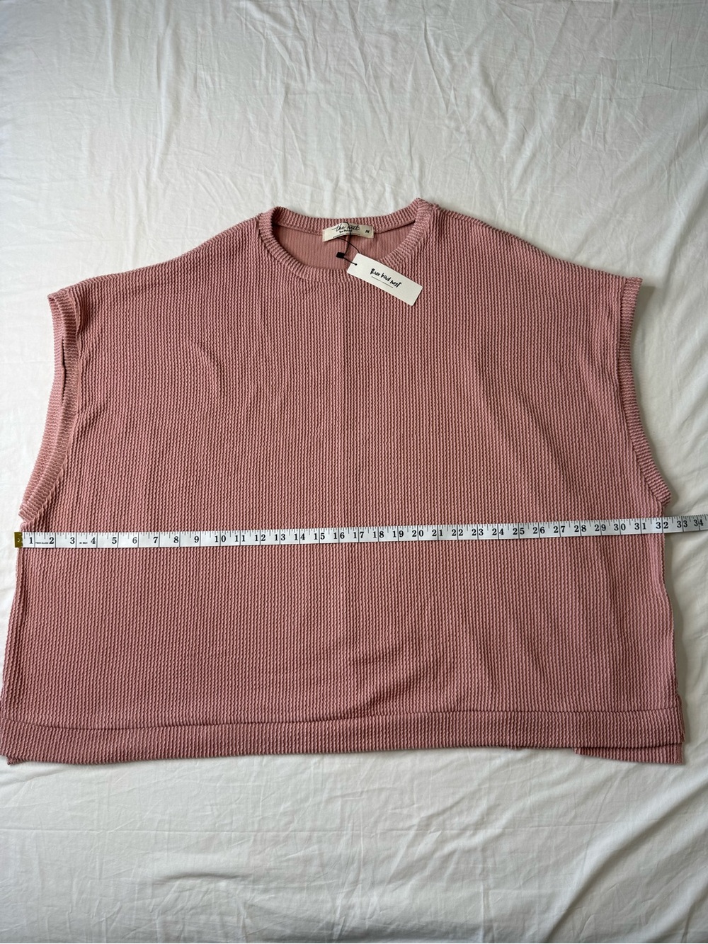 Three Bird Nest Moon Glow Texture Knit Top Dusty Rose Pink Medium NWT - Picture 9 of 10